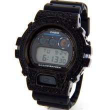 Casio G-Shock DW-6900I Iced Out All Black 2.5ct CZ Men's Watch