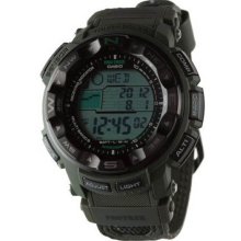 Casio Men's Black Multi-Band 6 Atomic Triple Sensor Solar Pathfinder ProTrek Digital Altimeter PRW2500B-3