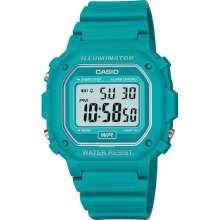 Casio Mens Calendar Day/Date Watch w/Aqua Case, Digital Dial and Aqua