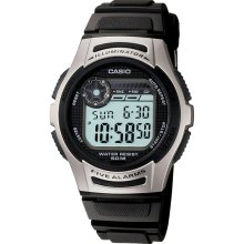 Casio Mens Calendar Day/Date Watch w/ST Case, Digital Dial and Black