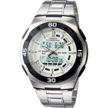 Casio Men's Core AQ164WD-7AV Silver Stainless-Steel Quartz Watch ...