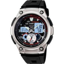 Casio Men's Core AQ190W-1AV Black Resin Quartz Watch with Black Dial