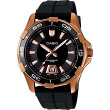 Casio Men's Core MTD1063-1AV Black Resin Quartz Watch with Black ...