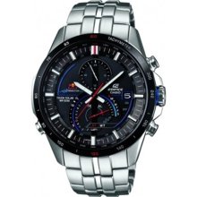 Casio Men's Edifice EQSA500RB-1AV Silver Stainless-Steel Quartz W ...