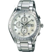 Casio Men's EF503SPP-7AV Silver Stainless-Steel Quartz Watch with ...