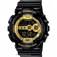 Casio Mens G-Shock XL Digital Super Negative Display Black GD100GB-1
