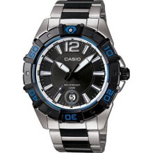 Casio Men's MTD1070D-1A1V Black Resin Quartz Watch with Black Dial
