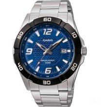 Casio Men's MTP1292D-2AV Silver Stainless-Steel Quartz Watch with ...