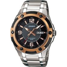 Casio Mens Mtp1327d-1a2v Silver Stainless-steel Quartz Watch With