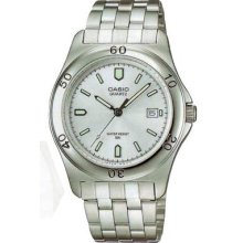Casio Stainless Steel Quartz Men's Watch With Date Mtp-1213