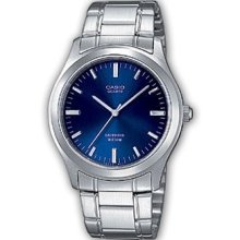 Casio Standard Mtp-1200A-2Avef Men's Analog Quartz Watch With Blue Dial And Stainless Steel Bracelet