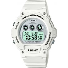 Casio W214HC-7BV W-214HC-7BVEF Mens White Chronograph Watch