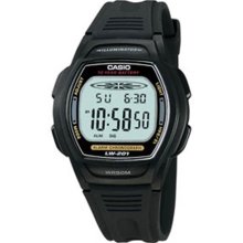 Casio Women's Core LW201-1AV Black Resin Quartz Watch with Digital Dial