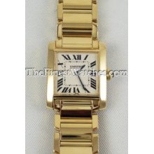 Certified Pre-Owned Cartier Tank Francaise Gold Ladies Watch W50002N2