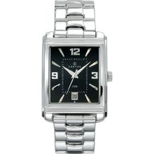 Certus Paris Men's Stainless Steel Black Dial Date Quartz Watch