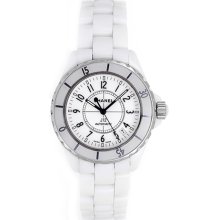 Chanel J12 White Ceramic Men's Unisex Ladies Watch H0970 or (HO970)