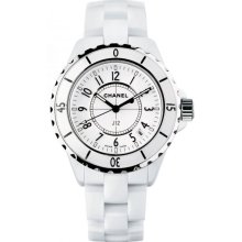Chanel Women's J12 Classic White Dial Watch H0968