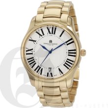 Charles-Hubert Men's Gold-Plated Stainless Steel White Dial Quartz Watch 3897-G