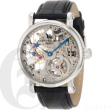 Charles-Hubert Men's Stainless Steel Skeleton Dial Mechanical Watch 3887-B