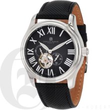 Charles-Hubert Men's Stainless Steel Black Dial Automatic Watch 3894-B