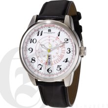 Charles Hubert Premium Mens Dress and Sport White Dial Watch with Telemetre 3776-WB