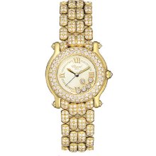 Chopard Happy Sport Diamond 18kt Yellow Gold Ladies Watch 27/6194-20