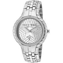 Christian Bernard Watches Men's Cubic Zirconia Silver Dial Stainless S