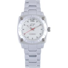 Chronotech Men's Silver Dial Aluminum Quartz Watch ...