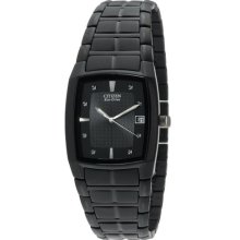 Citizen Bm6555-54e Men's Black Ion Plated Stainless Steel Eco-drive Date Watch
