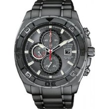 Citizen Chronograph WR200 Mens Bracelet Grey Dial Watch