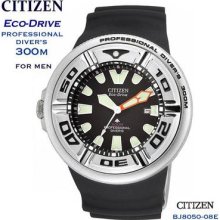 Citizen Eco-drive 300m Diver Men's Rubber Professional Diver's Watch Bj8050-08e