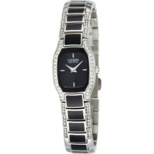 Citizen Eco-Drive Black Normandie Stainless Steel Ladies Watch - EW9780-57E