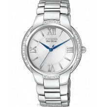 Citizen Eco-Drive Ladies Ciena Diamond Watch Silver-Tone EM0090-57A
