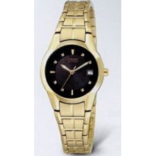 Citizen Eco Drive Ladies` Gold Stainless Steel Bracelet Watch W/ Round Dial