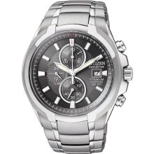 Citizen Eco-Drive Titanium Chronograph Sapphire WR 100m Mens Watch CA0260-52H SD