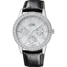 Citizen EDV Black Ladies' Stainless Steel Strap Watch