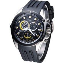 Citizen Gents Sports Eco-drive Chronograph Watch Black At0786-07e