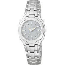 Citizen Ladies Eco-Drive Stainless Steel Silhouette Silver Dial EW1250-54A