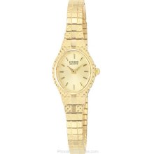 Citizen Ladies Quartz Expansion - Yellow Gold-Tone - Champagne Dial EK3682-97P