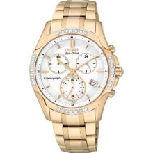 Citizen Ladies Sport Chronograph Gold Tone Eco-Drive FB1253-54A Watch