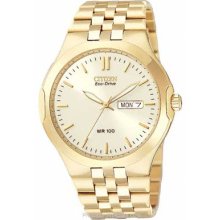 Citizen Men's Corso Day/Date Watch - Gold-Tone - Champagne Dial BM8402-54P