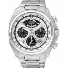 Citizen Mens Eco-Drive Calibre 2100 Chrono White Dial AV0050-54A