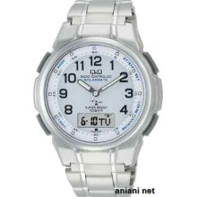 Citizen Q&q Solarmate Solar Mate Analog Display White Mcs5-204 Men's Watch