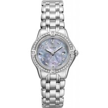 Citizen Signature Eco-Drive Quattro Diamond Ladies Watch EW2060-54Y