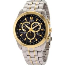 Citizen Watch, Mens Chronograph Eco-Drive Two Tone Stainless Steel Bra