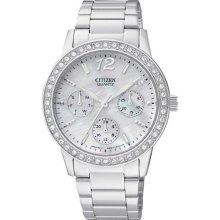 Citizen Womens Silver-Tone Chronograph Watch