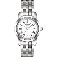Classic Dream Women's Quartz Watch - White Roman Dial with Stainless Steel Bracelet