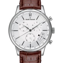 Claude Bernard Classic Open Date Chronograph Watch with Sapphire