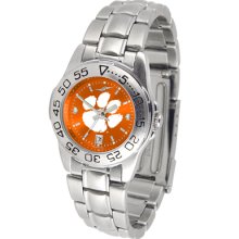 Clemson Tigers Sport Steel Band AnoChrome-Ladies Watch