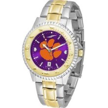 Clemson University Tigers Men's Stainless Steel and Gold Tone Watch